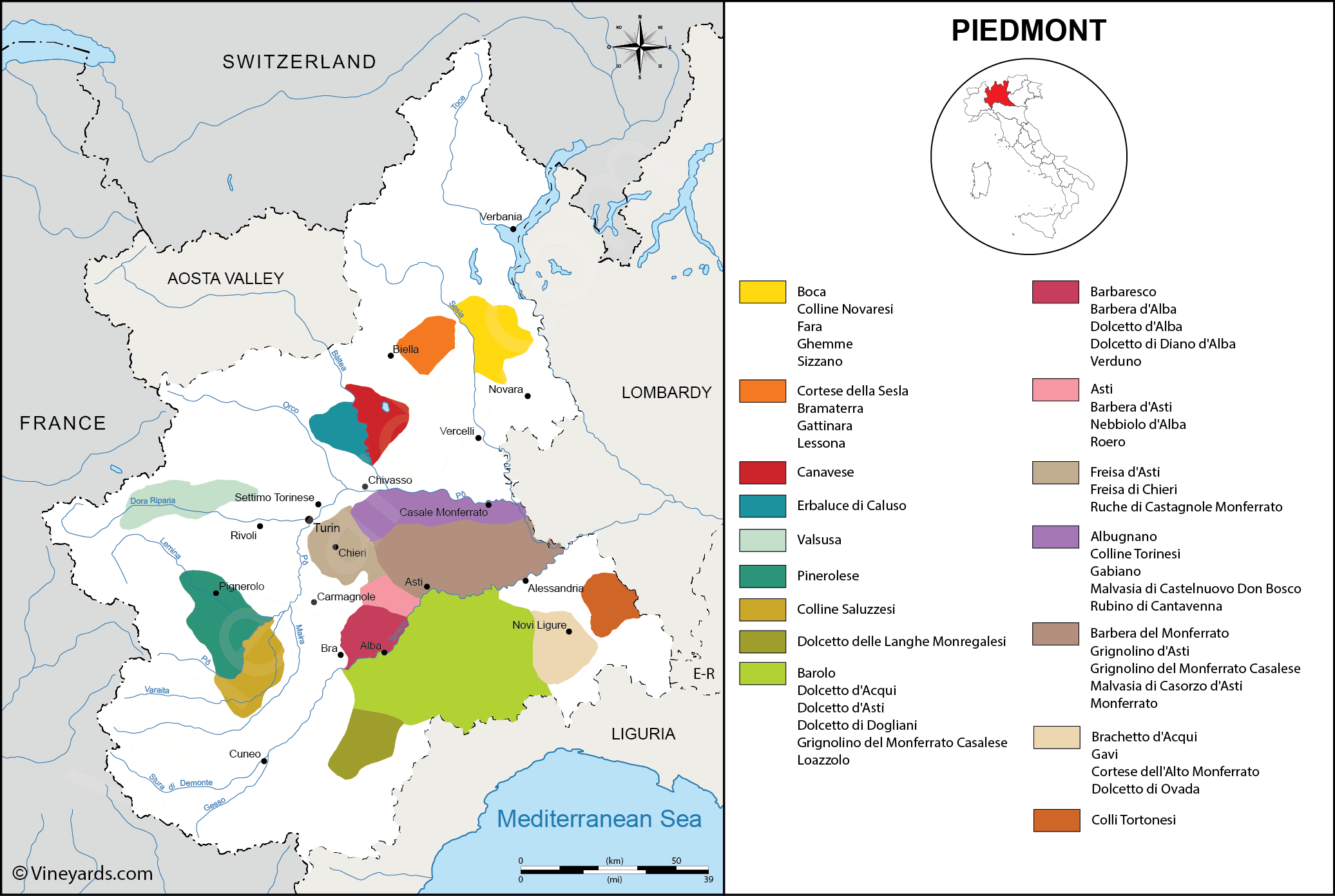 Wine Regions in Piedmont